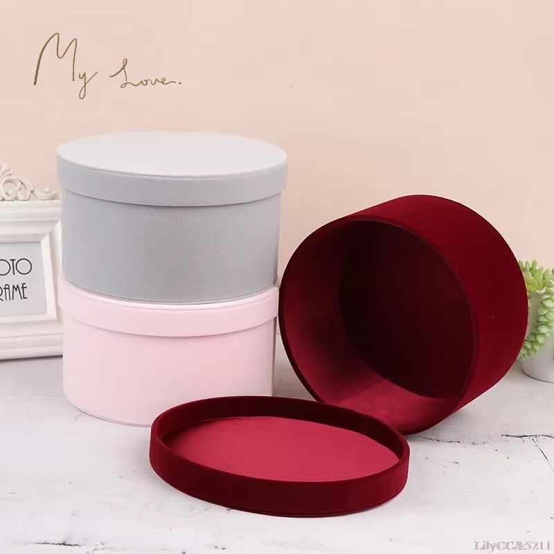 Velvet Round Flowers Box, Flow - Florist Flower Supply review and price